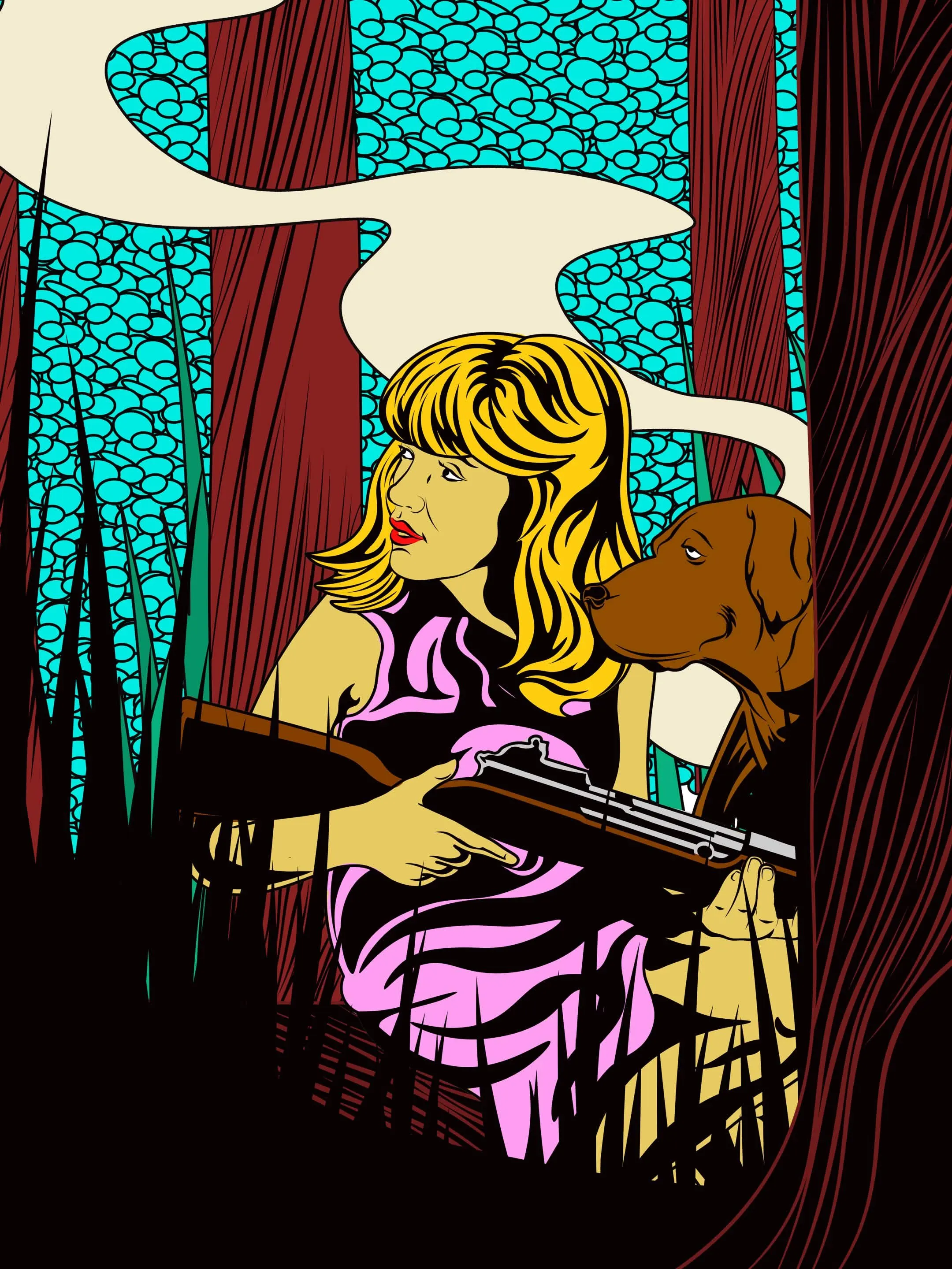 Girl in the Woods — Illustration by Sam Daly