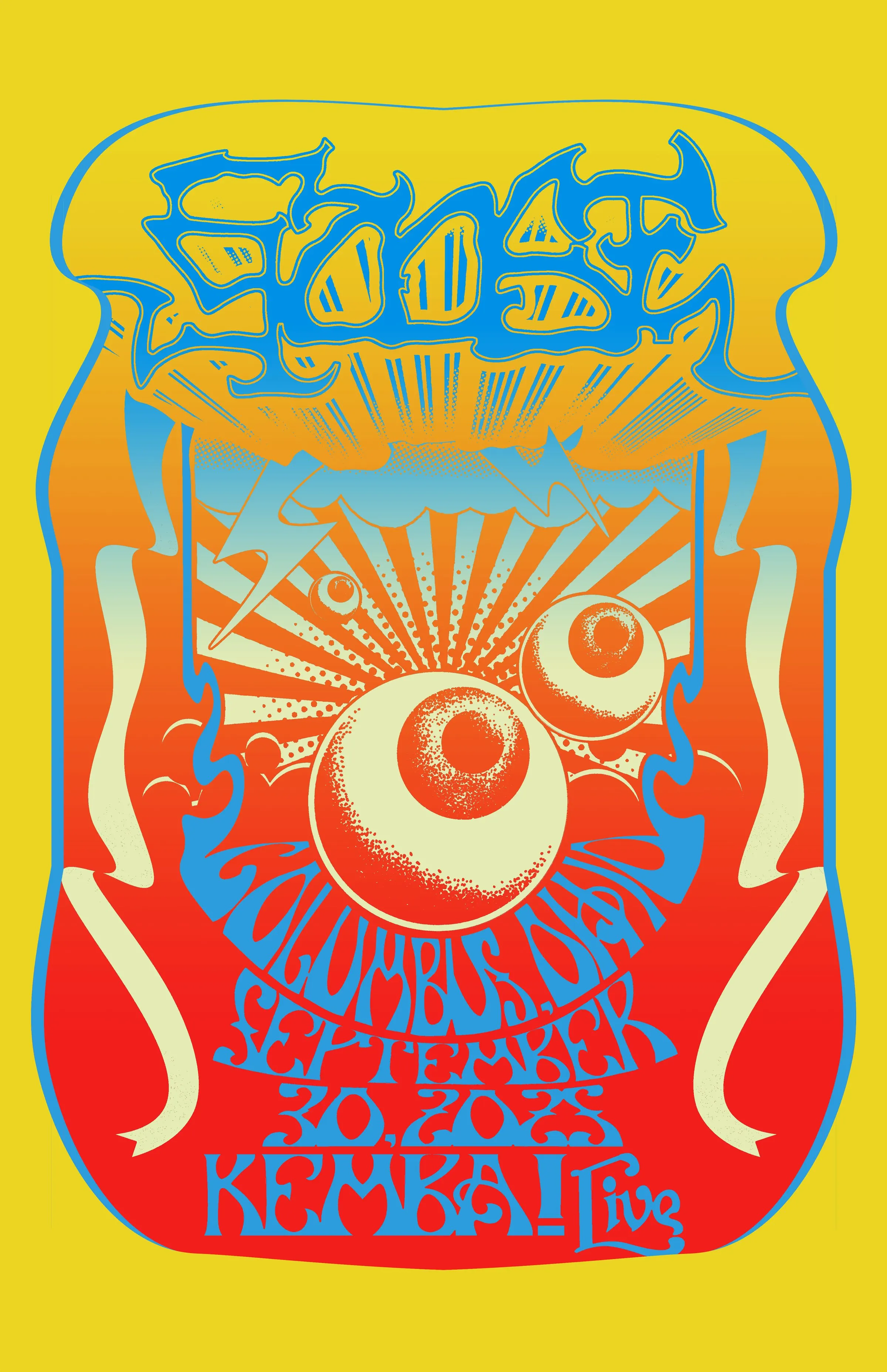 Goose live in Columbus, OH — Show poster by Sam Daly